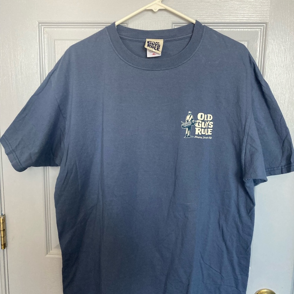 Old guys rule, blue, short sleeve T-shirt, size extra large